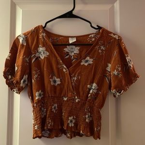 Paper Crane Cropped Shirt (XS)